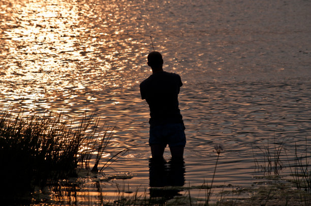 晚上钓鱼图片下载