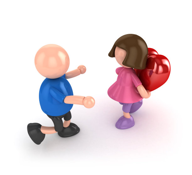 男孩和女孩的心图片下载