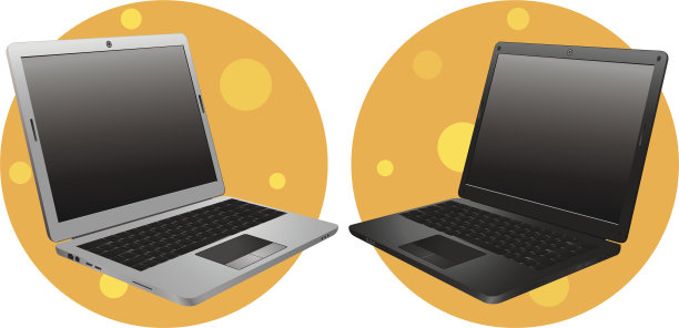 灰色和黑色的现实笔记本电脑图片下载