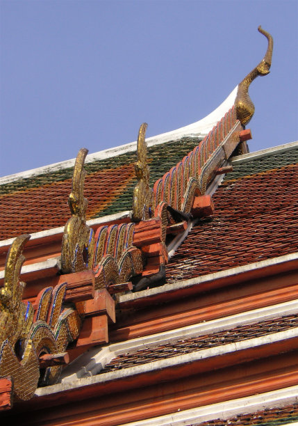 曼谷寺庙屋顶图片下载