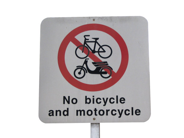 禁止自行车和摩托车标志图片下载