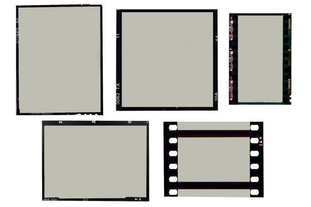 在白色背景上的胶片框架图片下载
