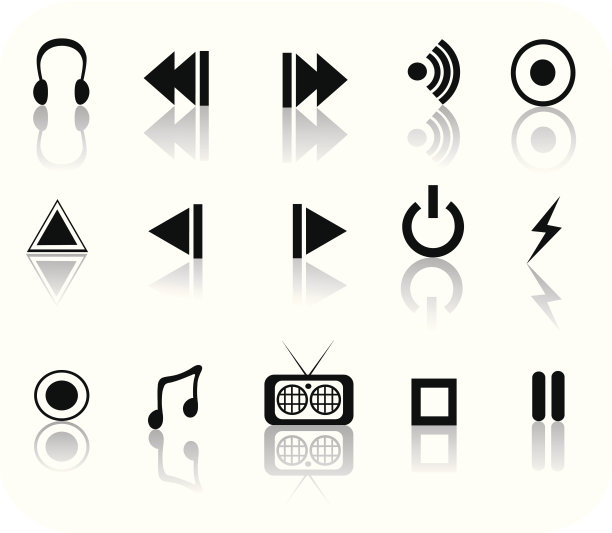 黑白媒体集图片下载