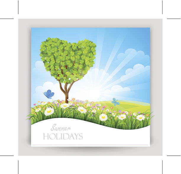 夏天的旗帜图片下载