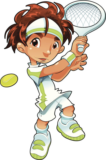 婴儿的网球运动员素材图片