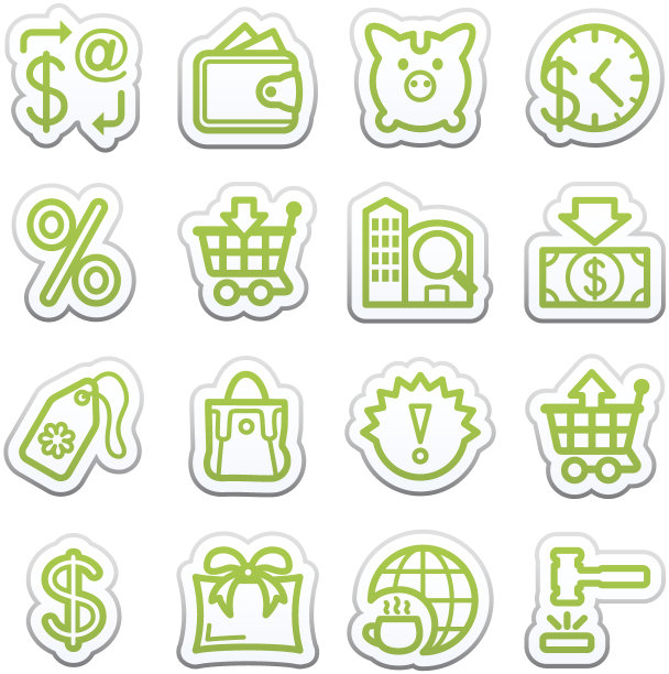 商务图标。贴纸系列。图片下载