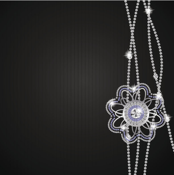 抽象精美黑钻石背景矢量插画图片下载