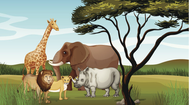 丛林里可怕的动物图片下载