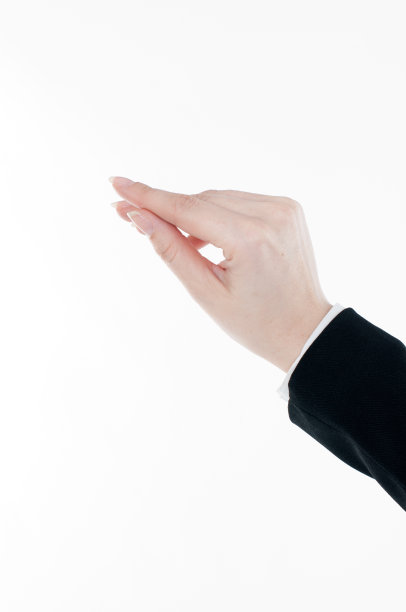 商人的手放在白色的背景上图片下载