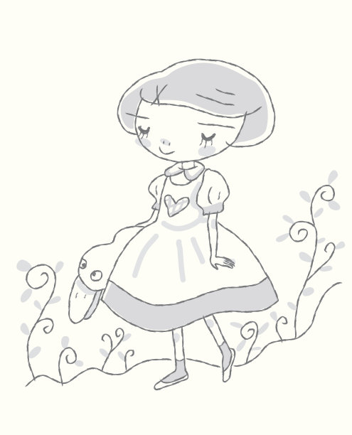 女孩走图片下载