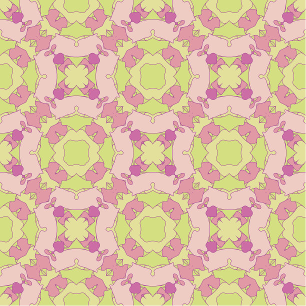 无缝彩色复古图案背景图片下载