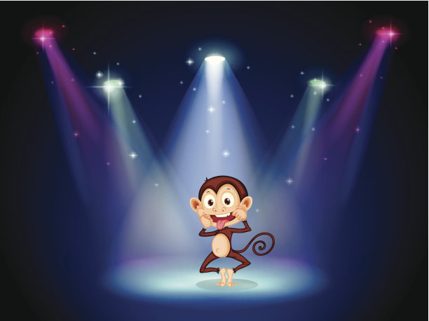 舞台上的傻猴子图片下载