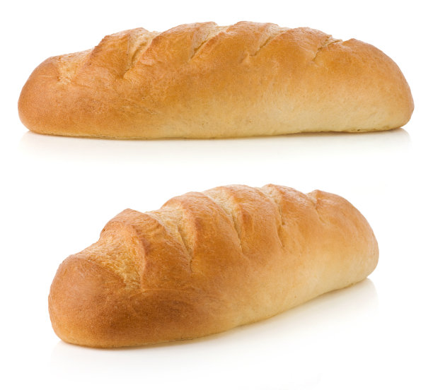 白面包上的法国面包图片下载