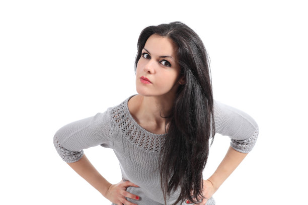 一个愤怒的女人的肖像图片下载