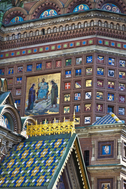 俄罗斯圣彼得堡拜占庭式建筑图片下载