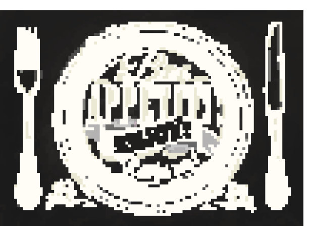 祝你胃口好!盘子上的字母。用粉笔画。图片下载