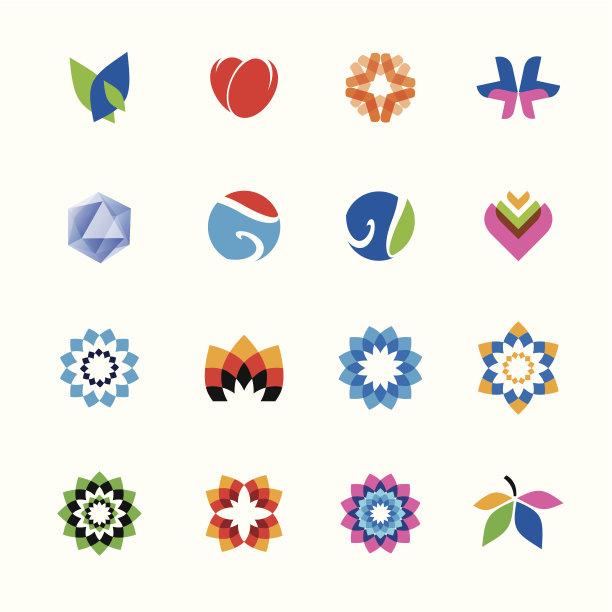 一套丰富多彩的平面设计元素图片下载