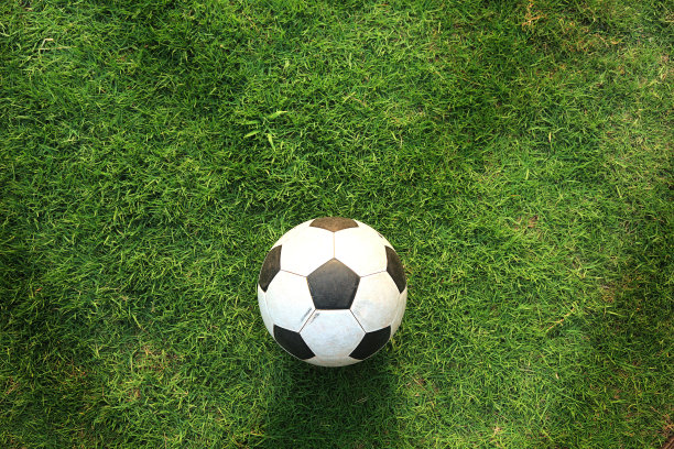 绿色草地上的足球图片下载