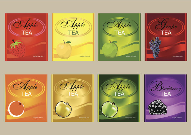 矢量果茶包装图片下载