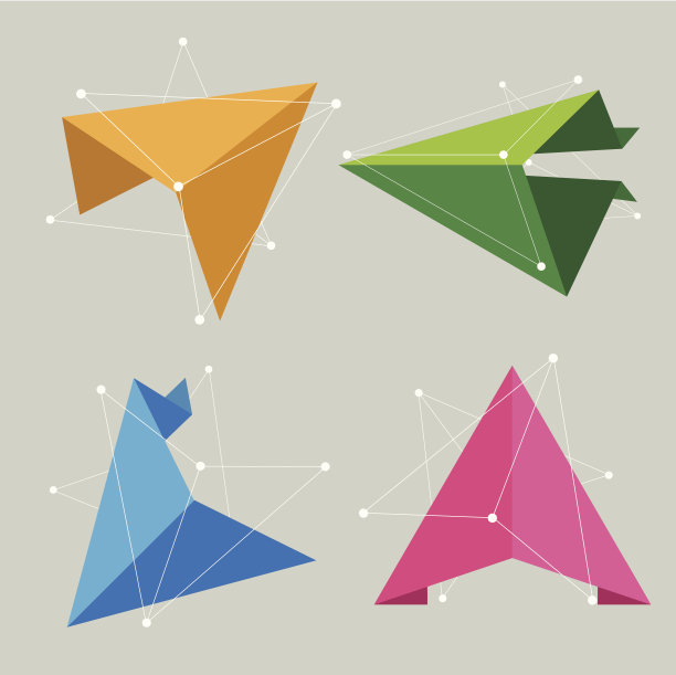 抽象折纸科学概念元素图片下载