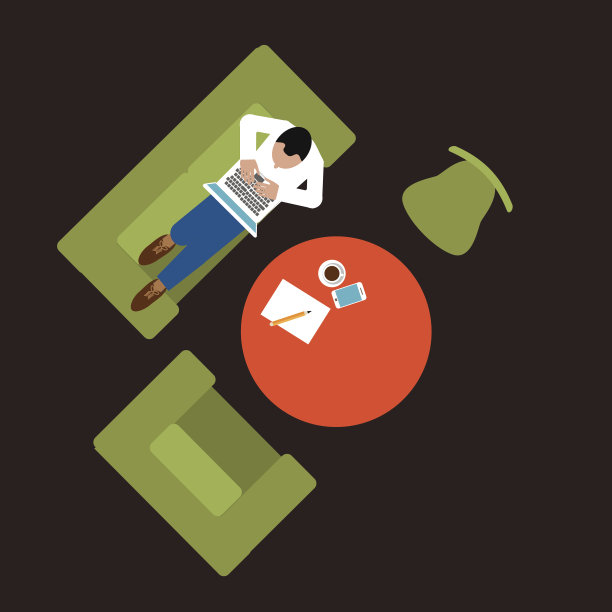 商人在休闲设置EPS 10矢量图片下载