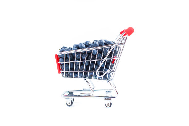 购物车里的蓝莓图片下载