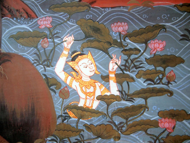 曼谷玉佛寺的罗摩金神庙图片下载