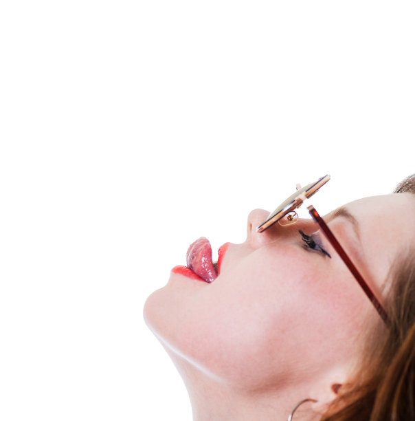 舌出孤立脸图片下载