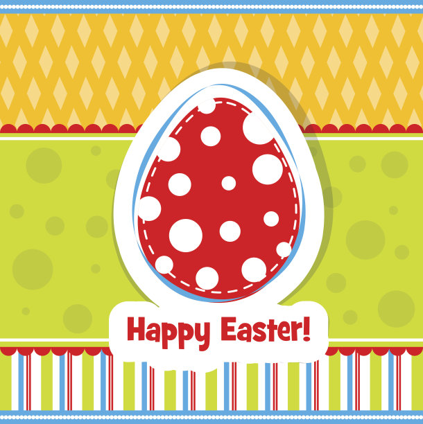 复活节贺卡模板图片下载