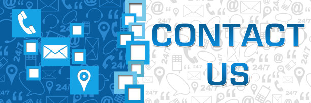 联系我们方块分隔蓝横幅图片下载