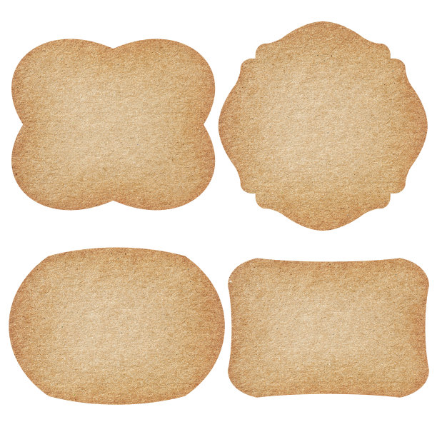 一套再生纸标签。图片下载