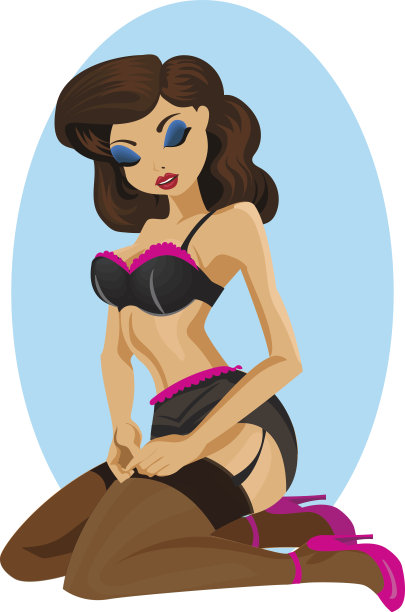 钉上经典性感女孩图片下载