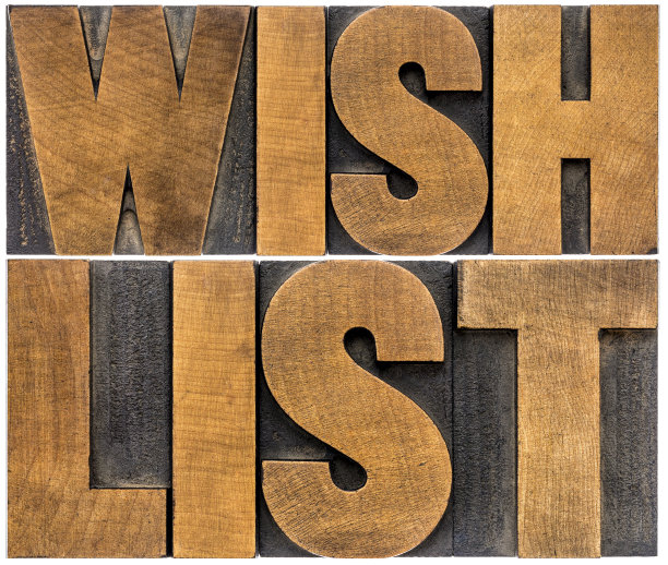愿望列表字抽象排印图片下载