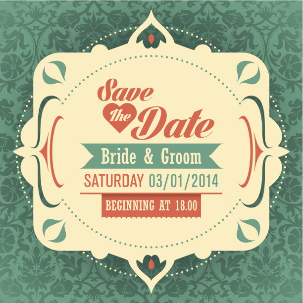 婚礼卡片。图片下载