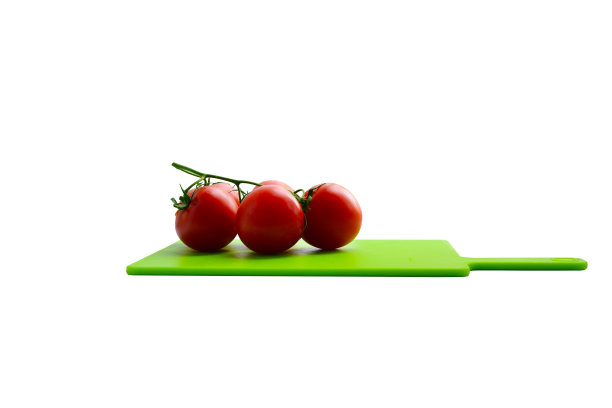 番茄厨房砧板孤立白色背景图片下载