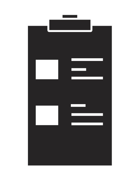 黑白医疗图表图标矢量孤立的白色背景。图片下载
