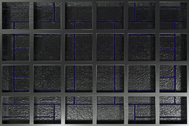 未来的技术背景从拉丝金属格栅发光元素。图片下载