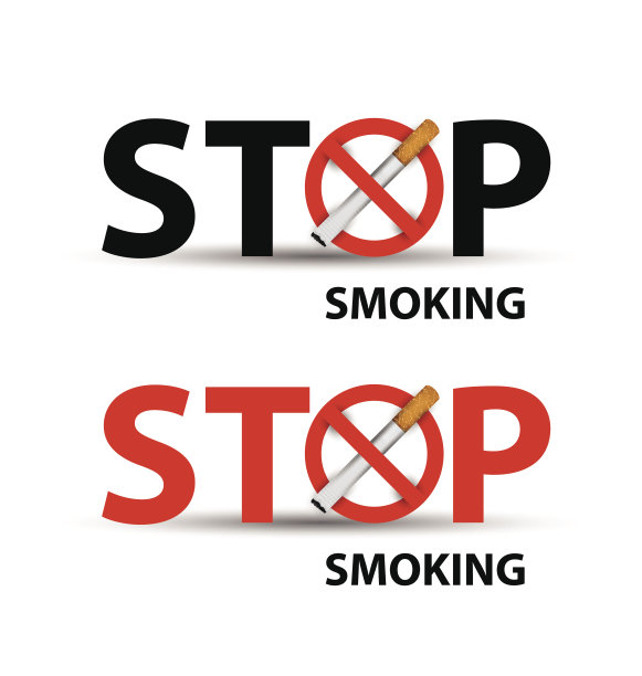 戒烟的迹象。矢量插图。图片下载