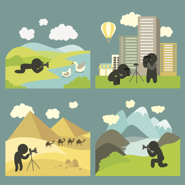 摄影师在外景地拍摄图片下载