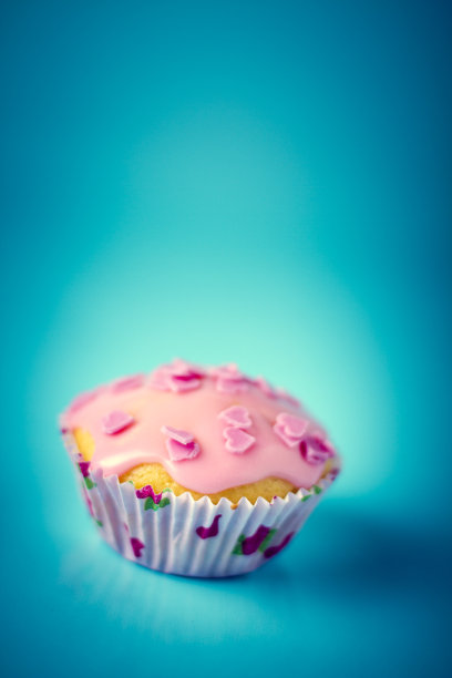 粉色的心松饼图片下载