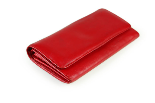 红色钱包孤立在白色钱包上图片下载