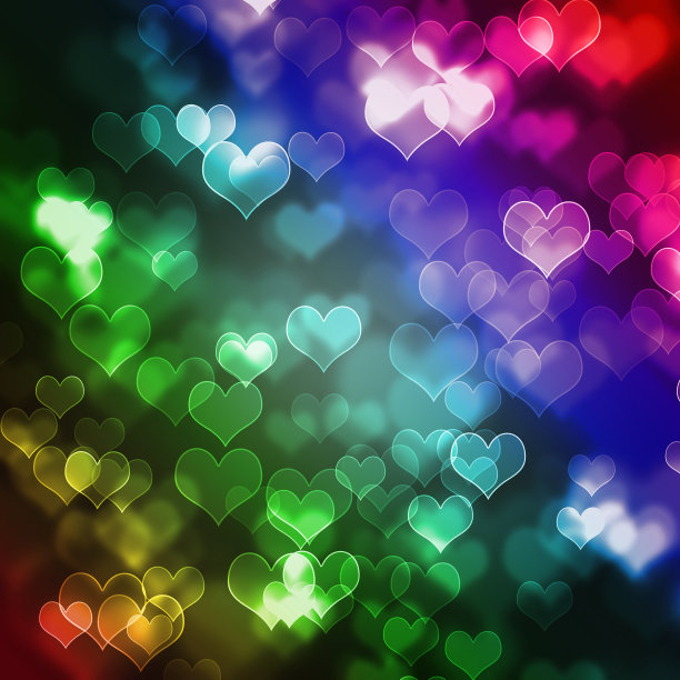 绚丽多彩的情人节背景图片下载