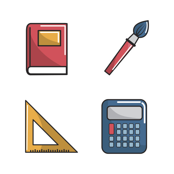 笔记本学校工具图标图片下载