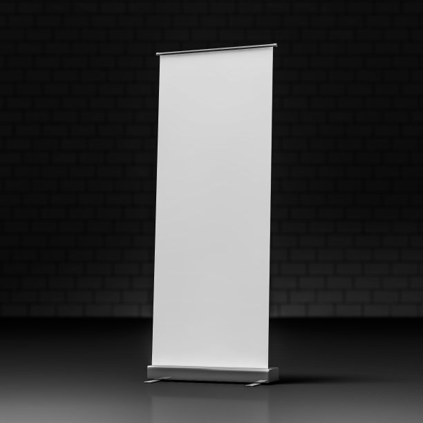 空白滚动横幅，3D渲染图片下载