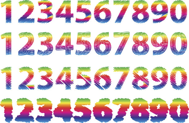 数字 0-1-2-3-4-5-6-7-8-9，图片下载