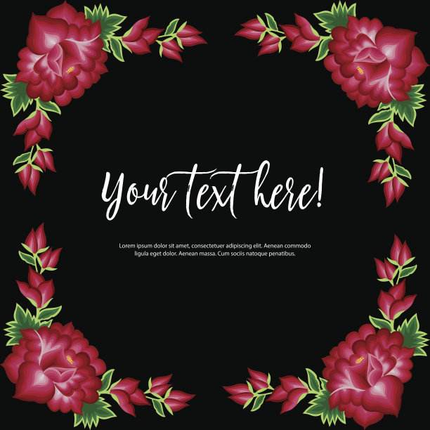 花框架-墨西哥刺绣风格图片下载