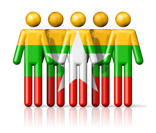 缅甸国旗缅甸简笔画图片下载