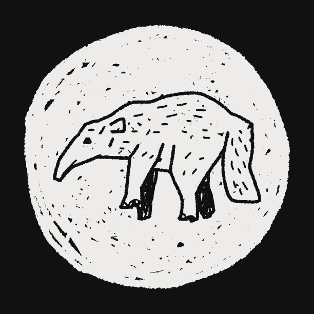 食蚁兽涂鸦图片下载