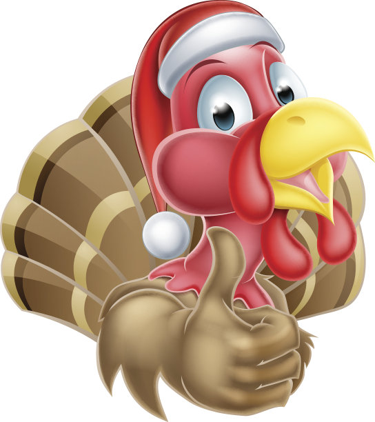 卡通圣诞火鸡图片下载