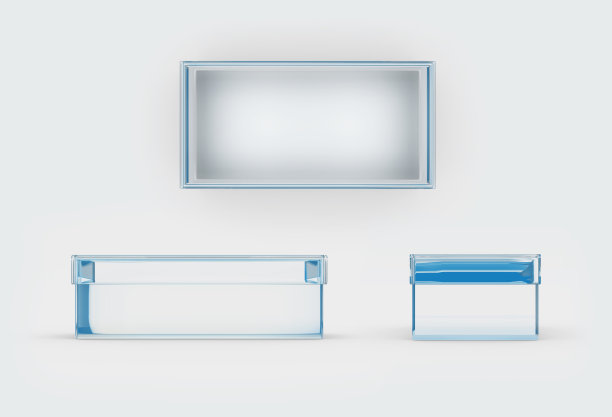 玻璃鞋盒三面图片下载